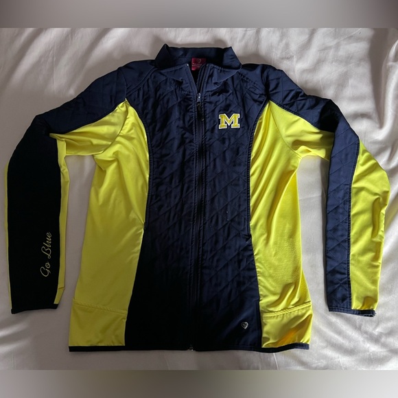 Colosseum Athletics Other - 017: U of M Maize and Blue Embroidered Zip-Up Jacket